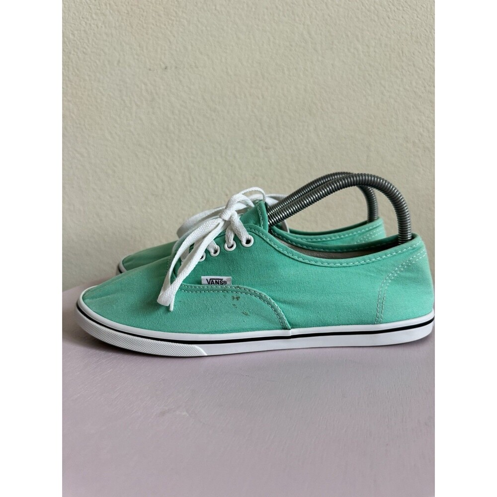 Vans  Mint green lace-up sneakers featuring white rubber soles Women’s Size 10
